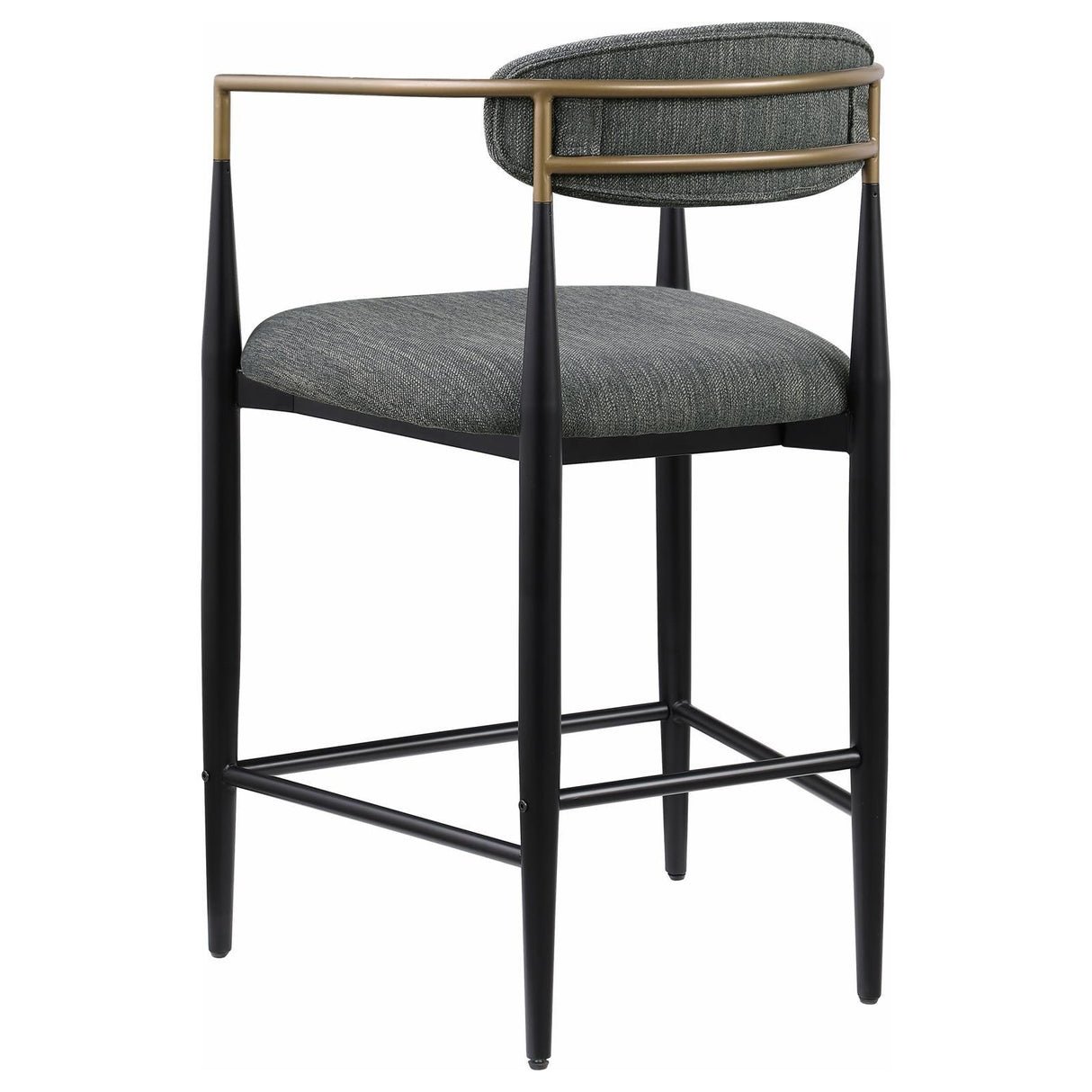 Tina Dark Gray Metal Counter Height Upholstered Bar Stool, Set of 2 by Coaster at Eve Furniture