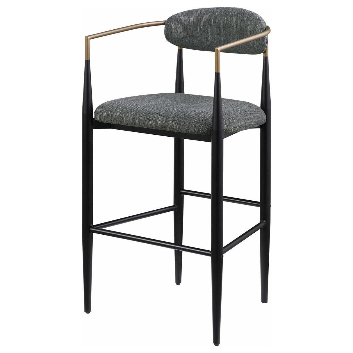 Tina Dark Gray Metal Pub Height Upholstered Bar Stool, Set of 2 by Coaster at Eve Furniture