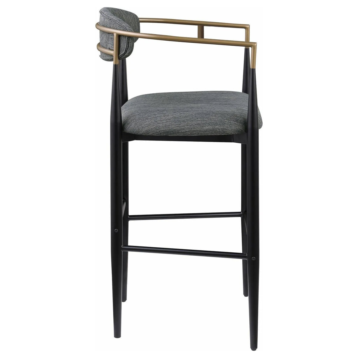 Tina Dark Gray Metal Pub Height Upholstered Bar Stool, Set of 2 by Coaster at Eve Furniture
