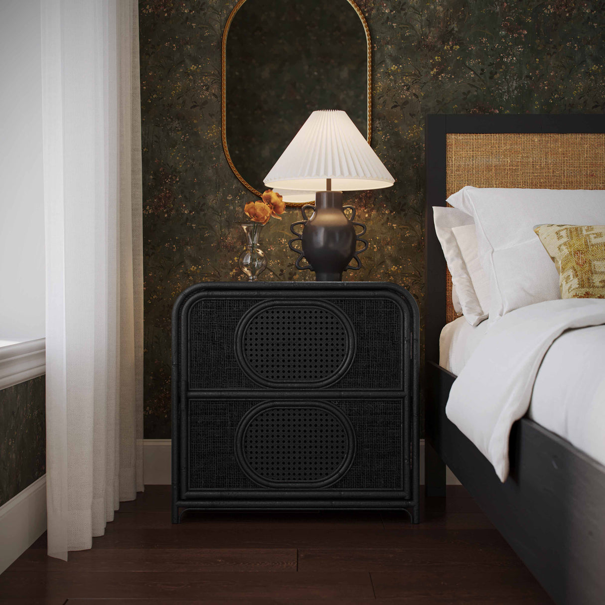 Tina Rattan Nightstand by TOV Furniture at Eve Furniture