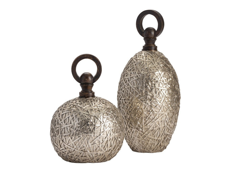 Tinsdale Silver Vases (Set of 2) by Crestview at Eve Furniture