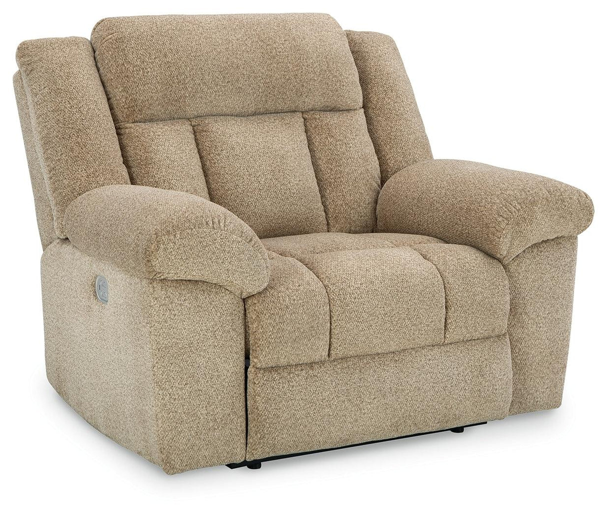 Tip-Off Wheat Oversized Dual Power Recliner by Ashley at Eve Furniture