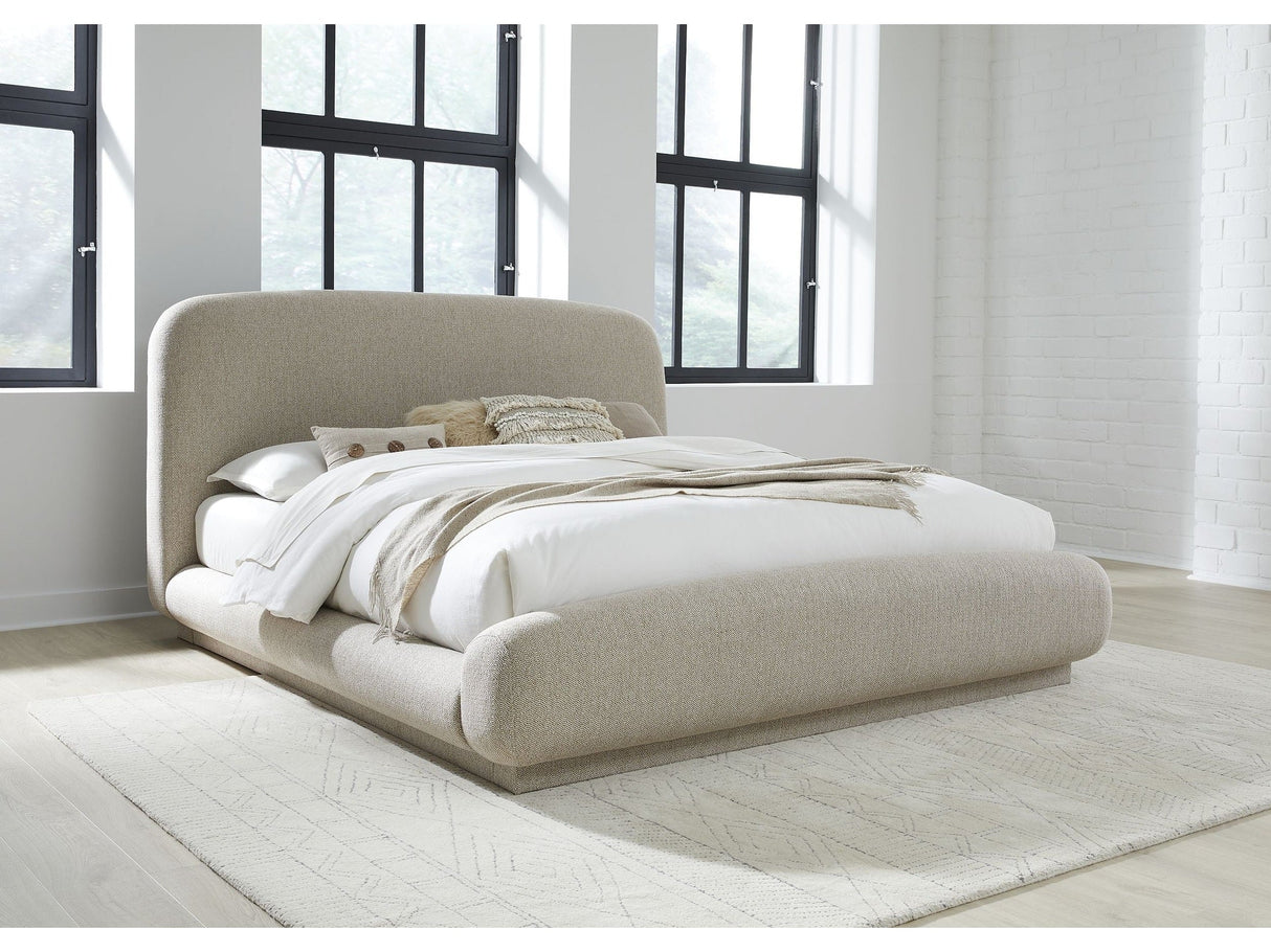Tirimbina Hyena California King Chenille Upholstered Platform Bed by Modus Furniture at Eve Furniture