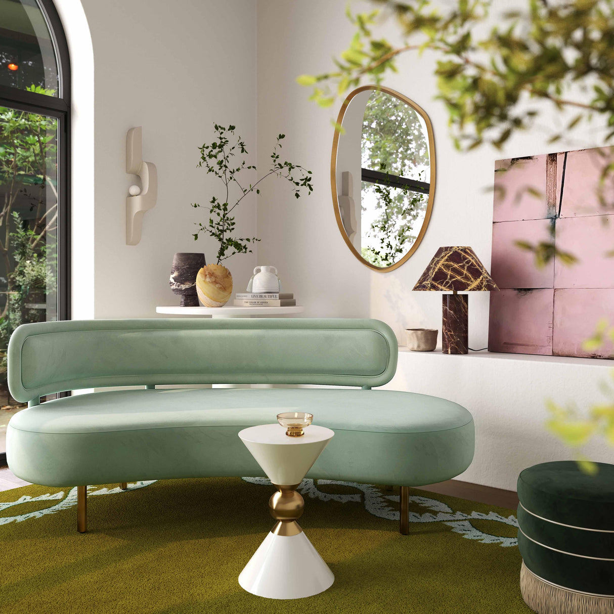 Tischa Upholstered Sofa by TOV Furniture at Eve Furniture