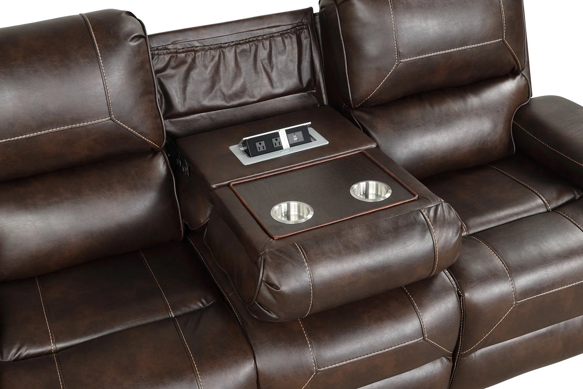 Titan Espresso Oversized 3-Piece Reclining Set