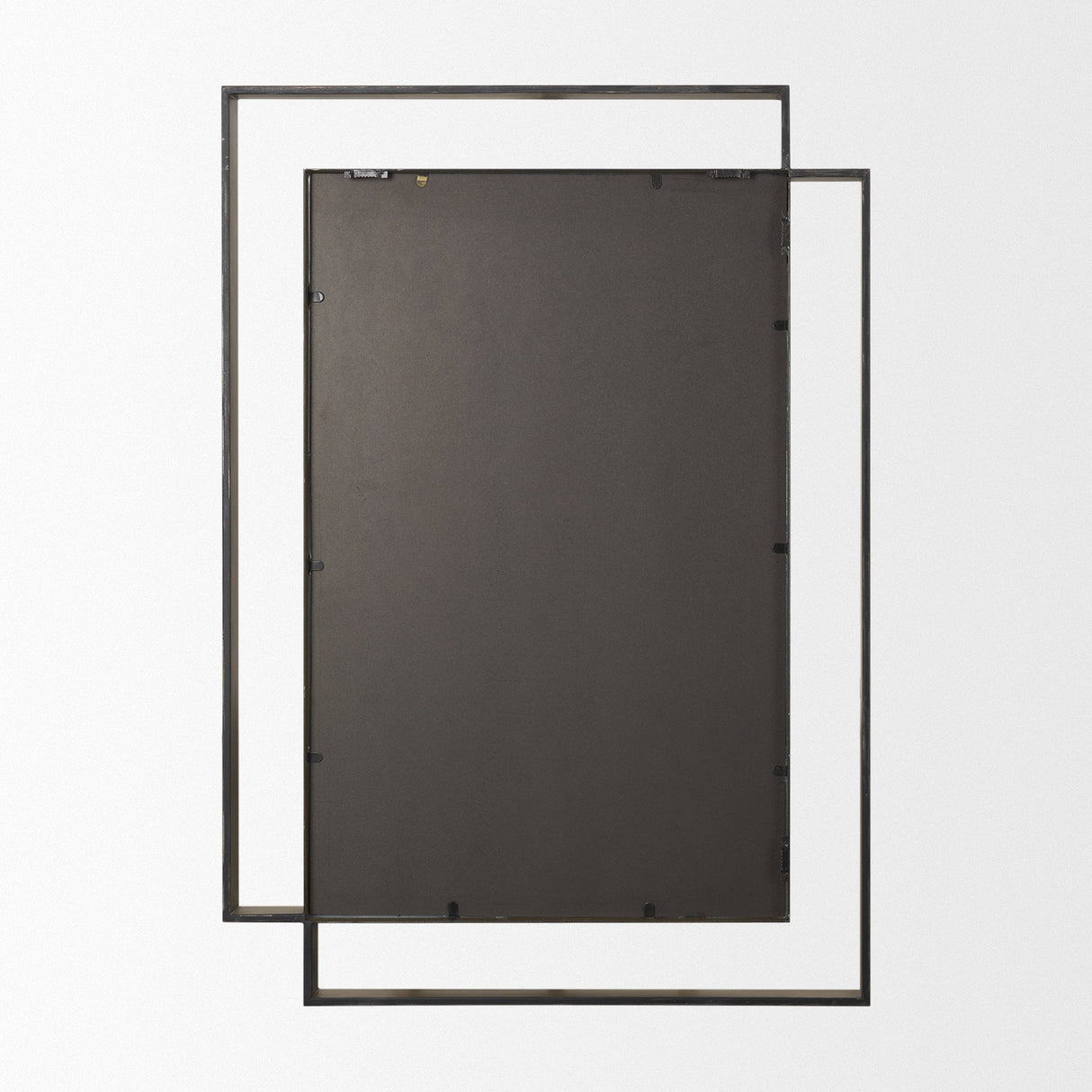 Tiva Rectangular Dual Brushed Gold Metal Framed Mirror by Mercana at Eve Furniture