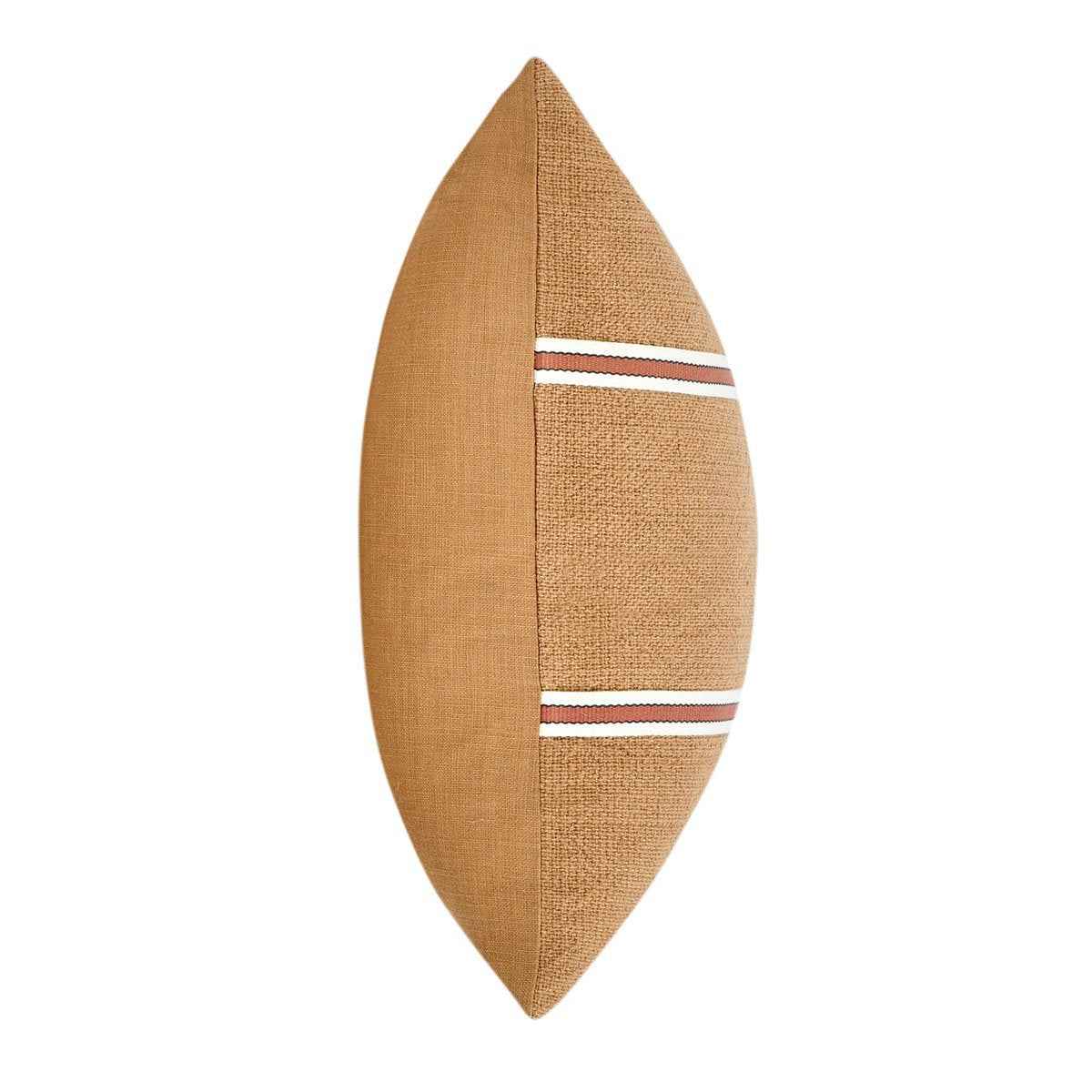 TL Pryce Chestnut Brown/ Terracotta 22x22 Throw Pillow (Set of 2) by Classic Home at Eve Furniture
