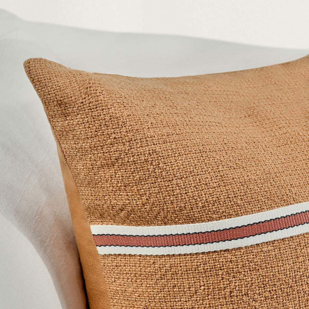 TL Pryce Chestnut Brown/ Terracotta 22x22 Throw Pillow (Set of 2) by Classic Home at Eve Furniture