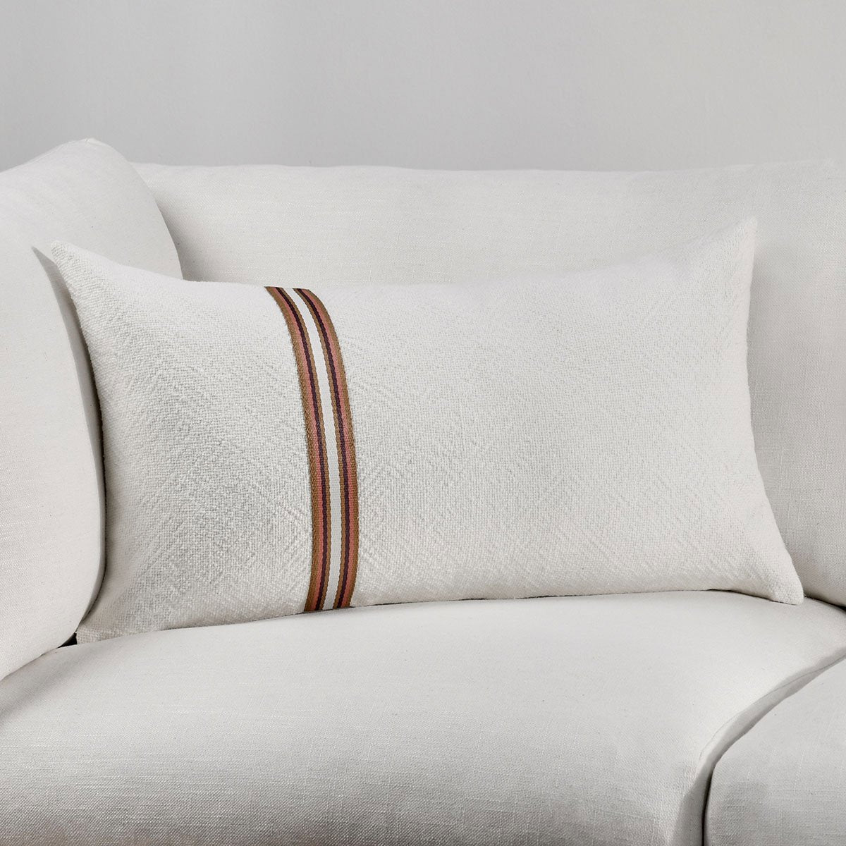 TL Ralph Ivory/Sangria Red Multiple Sizes Throw Pillow (Set of 2) by Classic Home at Eve Furniture