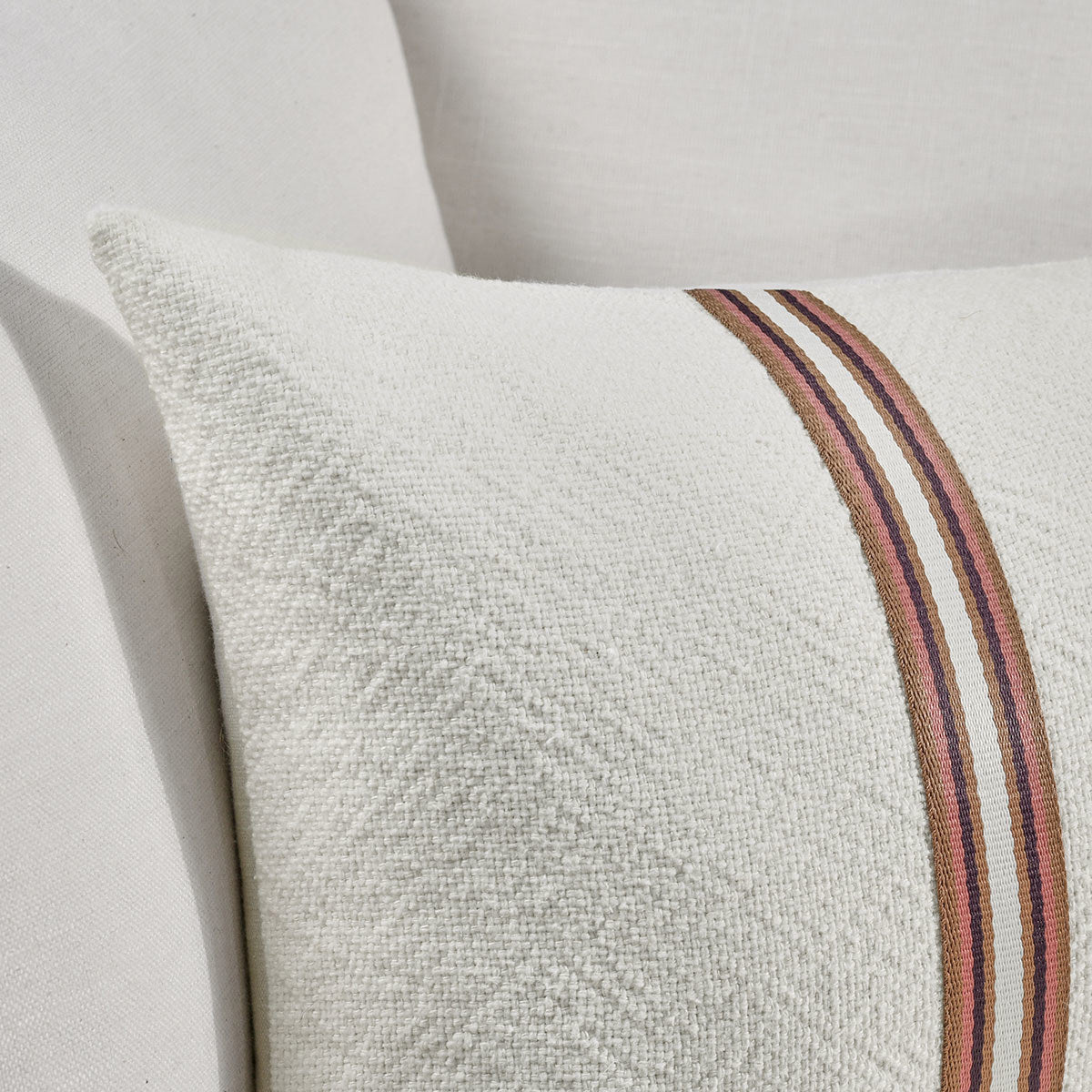 TL Ralph Ivory/Sangria Red Multiple Sizes Throw Pillow (Set of 2) by Classic Home at Eve Furniture