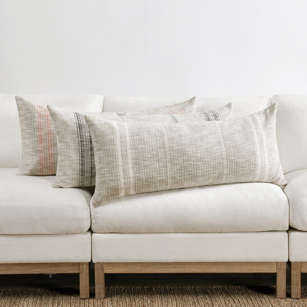 TL Ria Natural/Ivory Multiple Sizes Throw Pillow by Classic Home at Eve Furniture