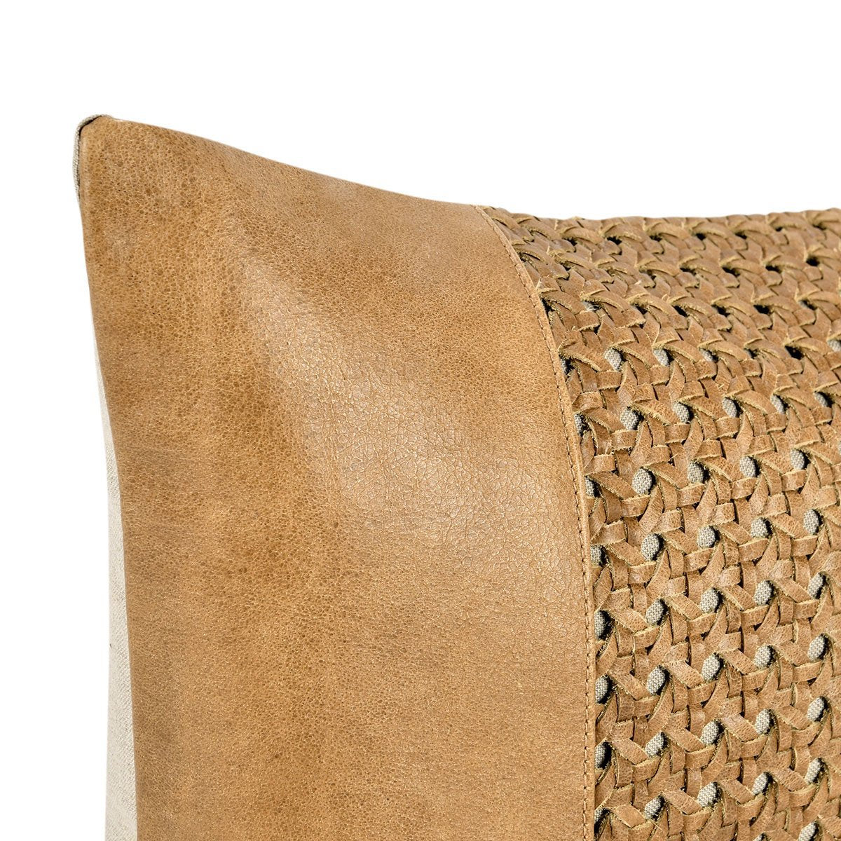 TL Toscano Chestnut Brown Leather Multiple Sizes Throw Pillow (Set of 2) by Classic Home at Eve Furniture