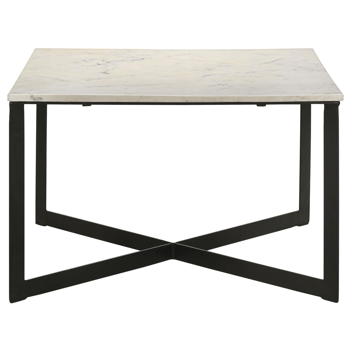 Tobin White and Black 3-Piece Marble Top Coffee and End Table Set by Coaster at Eve Furniture
