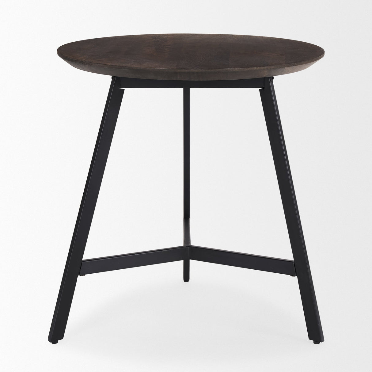 Todd Dark Brown Wood W/ Metal Legs Side Table by Mercana at Eve Furniture