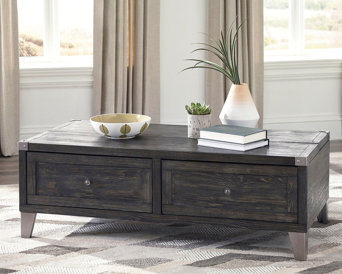 Todoe Coffee Table with 1 End Table in Dark Gray by Ashley at Eve Furniture