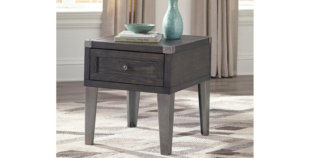 Todoe Coffee Table with 2 End Tables in Dark Gray by Ashley at Eve Furniture