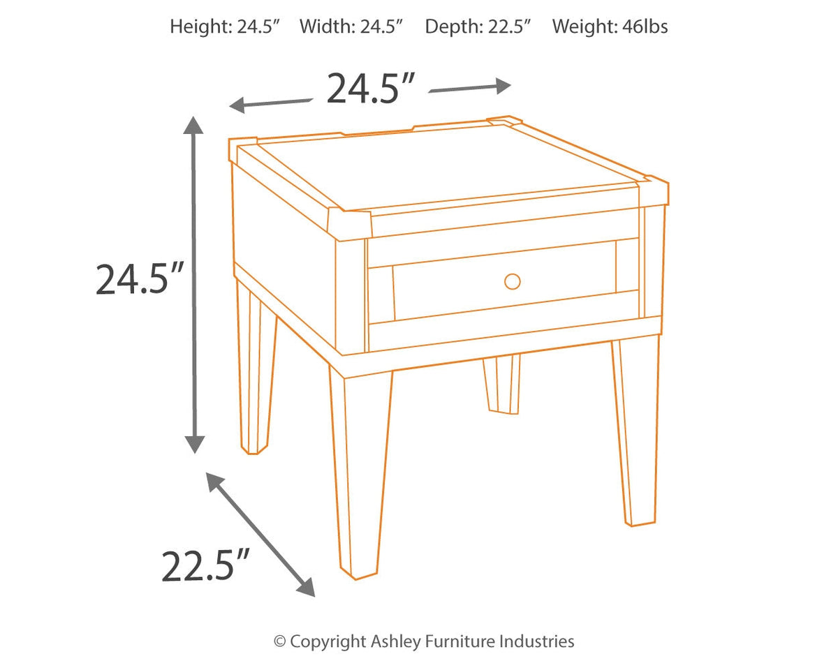 Todoe Coffee Table with 2 End Tables in Dark Gray by Ashley at Eve Furniture