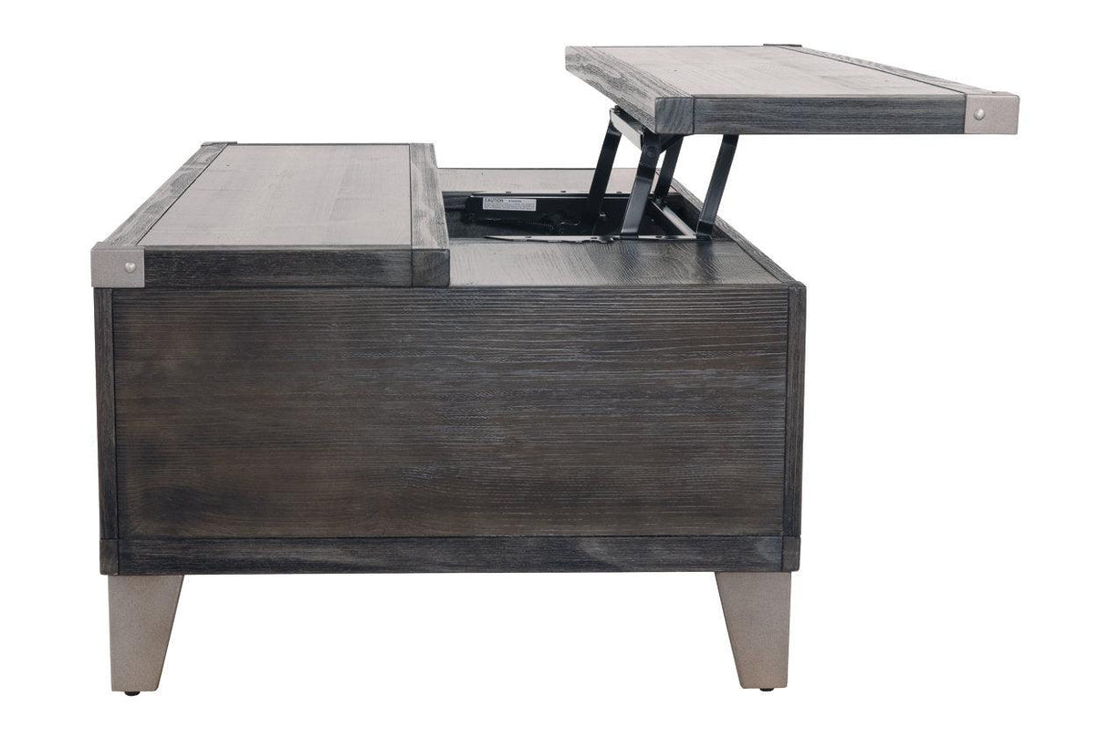 Todoe Dark Gray Coffee Table with Lift Top by Ashley at Eve Furniture