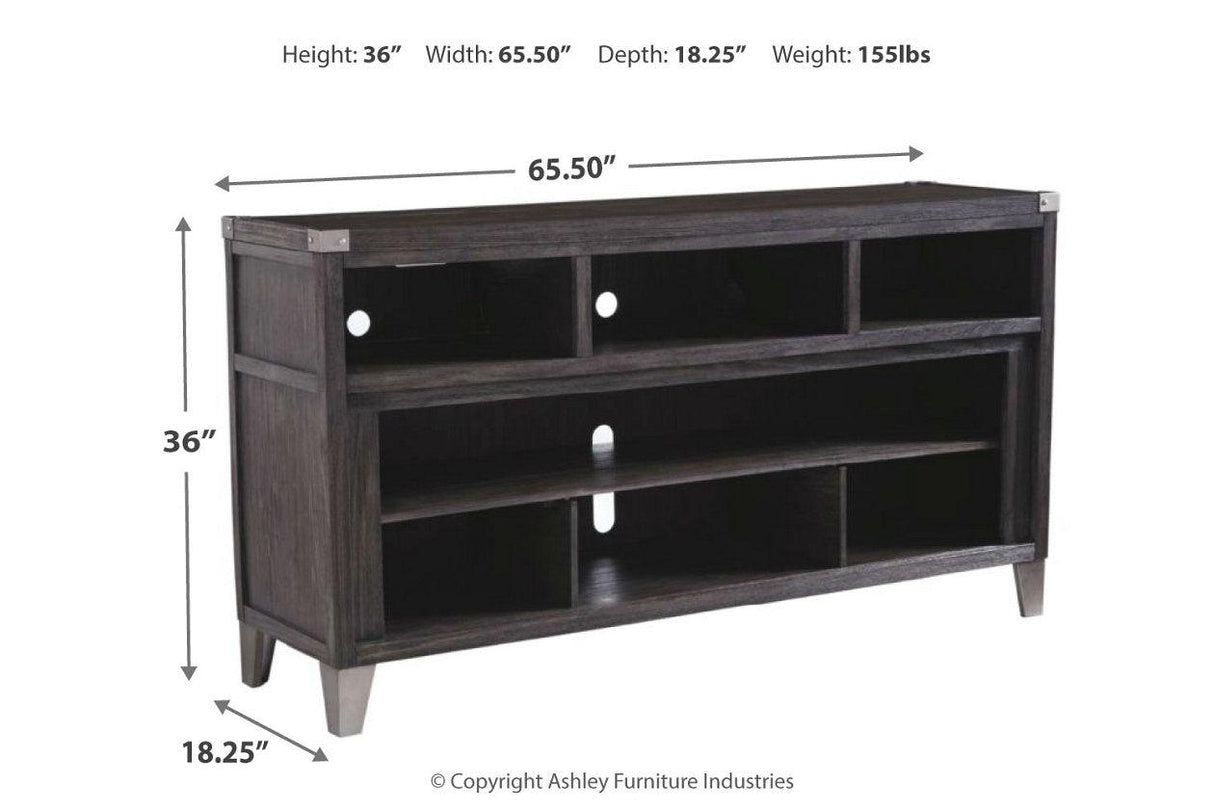Todoe Gray 65" TV Stand by Ashley at Eve Furniture