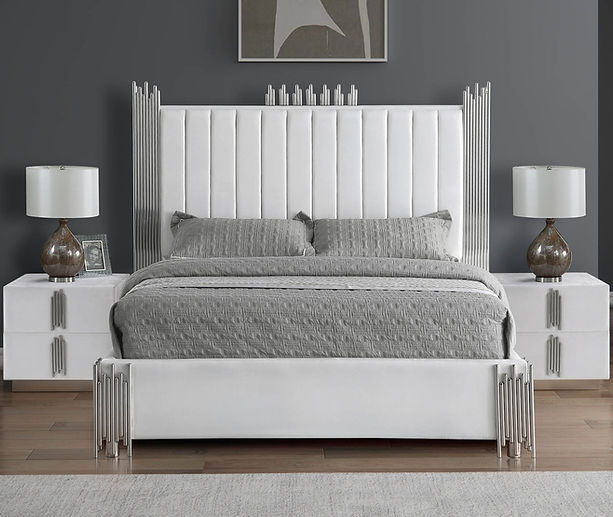 Token White King Bed by New Era Innovations at Eve Furniture