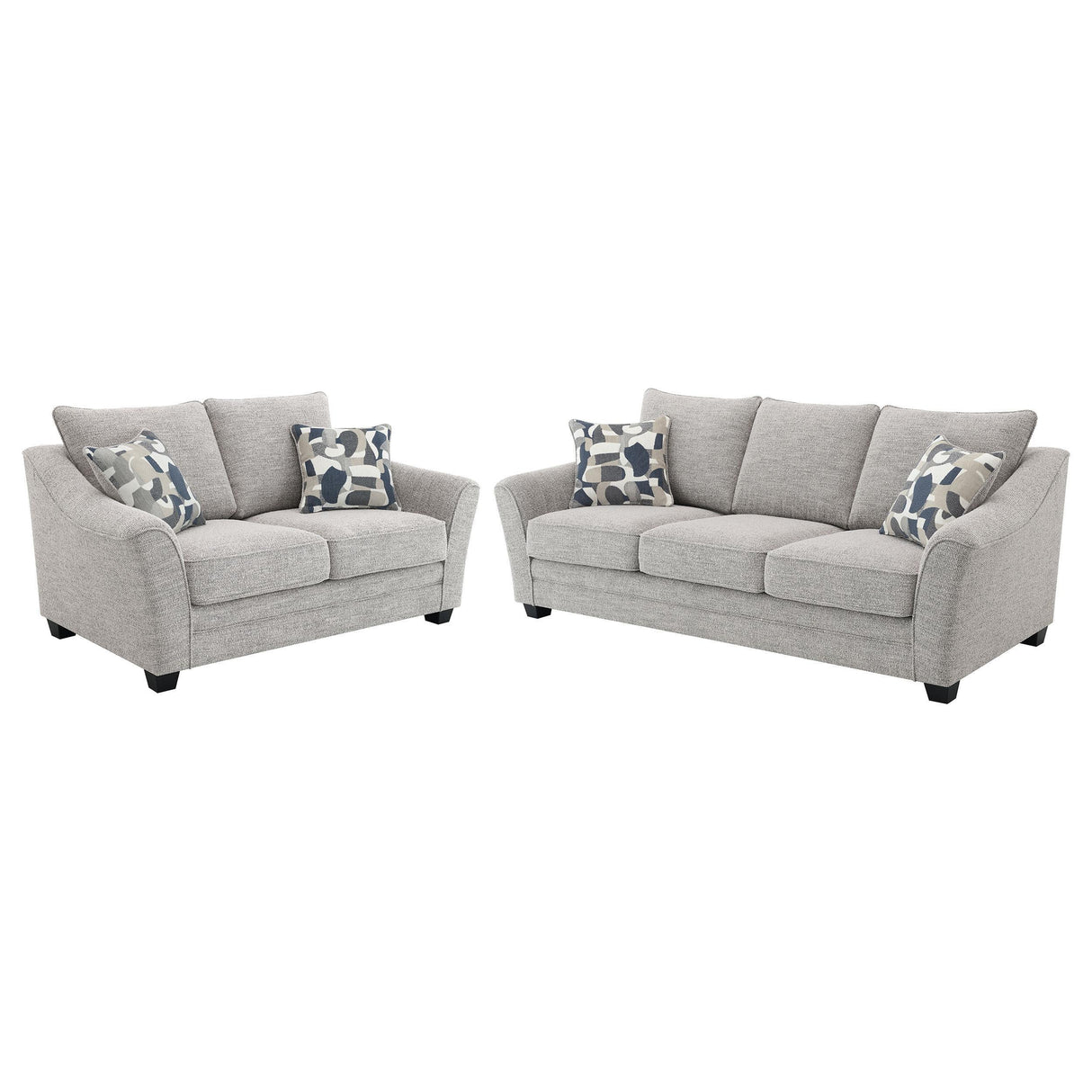Tomkins 2-piece Boucle Upholstered Sofa Set Light Grey by Coaster at Eve Furniture
