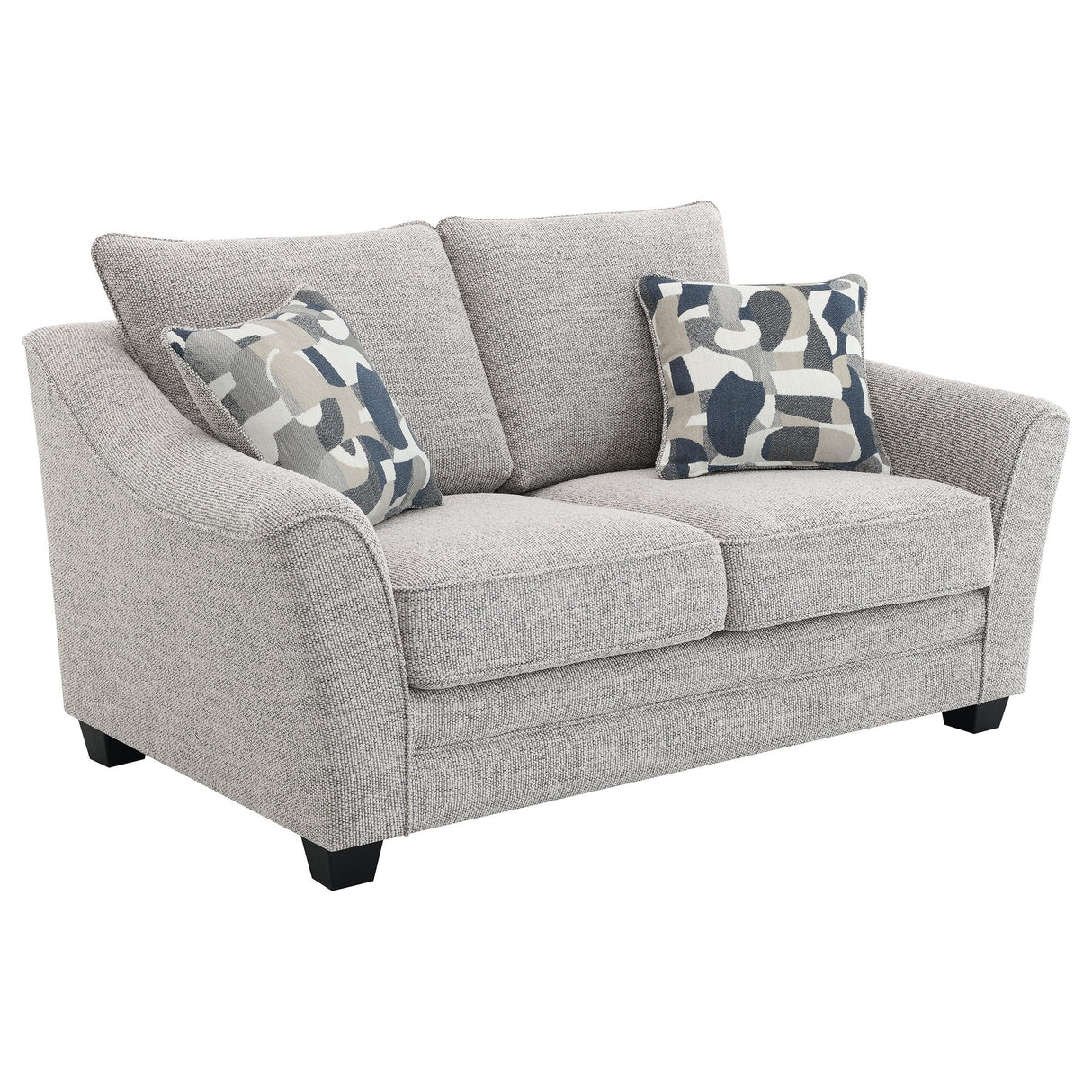 Tomkins Light Gray Boucle Upholstered Living Room Set by Coaster at Eve Furniture