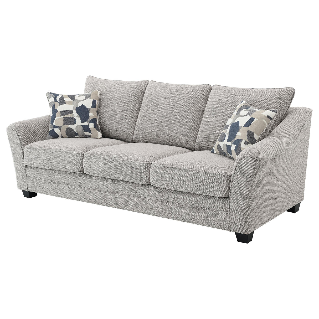 Tomkins Light Grey Boucle Upholstered Sofa by Coaster at Eve Furniture