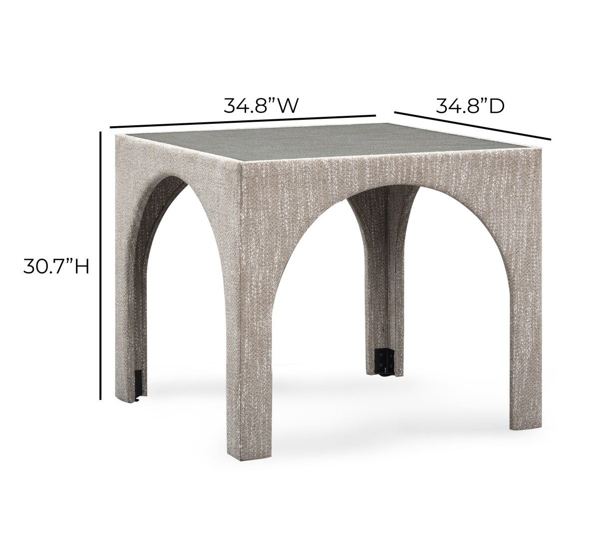 Tomlin Performance Chenille Game Table and Two Ottomans Set by TOV Furniture at Eve Furniture