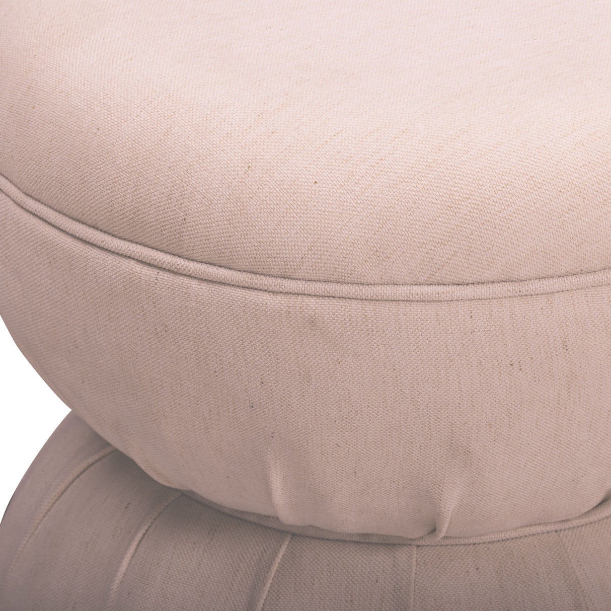 Tomlin Ruched Performance Fabric Game Ottoman by TOV Furniture at Eve Furniture