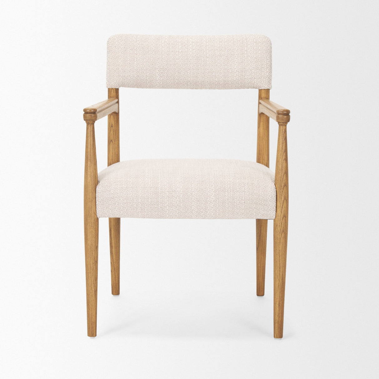 Toni Light Brown Nettlewood w/Cream Heathered Performance Fabric Dining Chair by Mercana at Eve Furniture