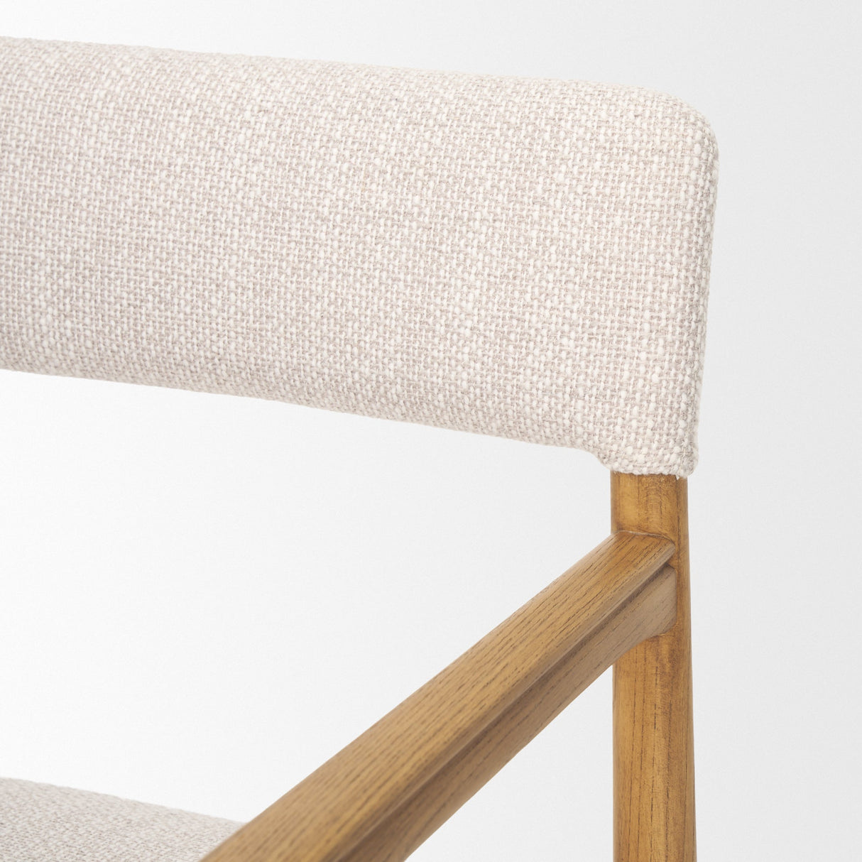 Toni Light Brown Nettlewood w/Cream Heathered Performance Fabric Dining Chair by Mercana at Eve Furniture