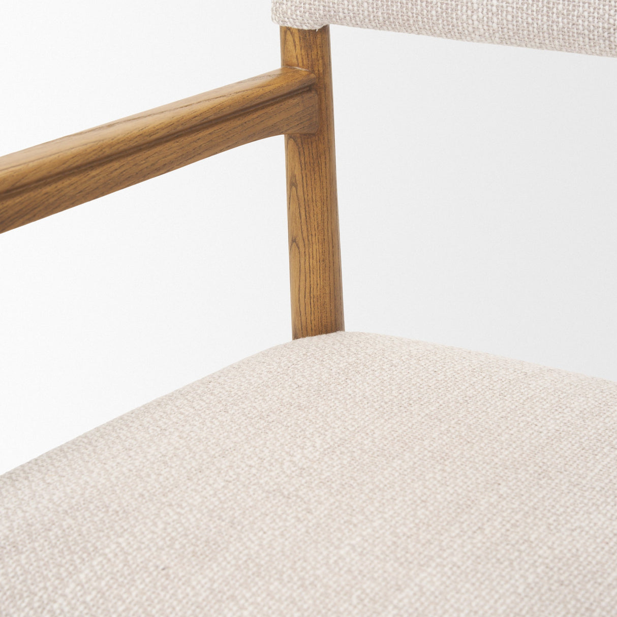Toni Light Brown Nettlewood w/Cream Heathered Performance Fabric Dining Chair by Mercana at Eve Furniture