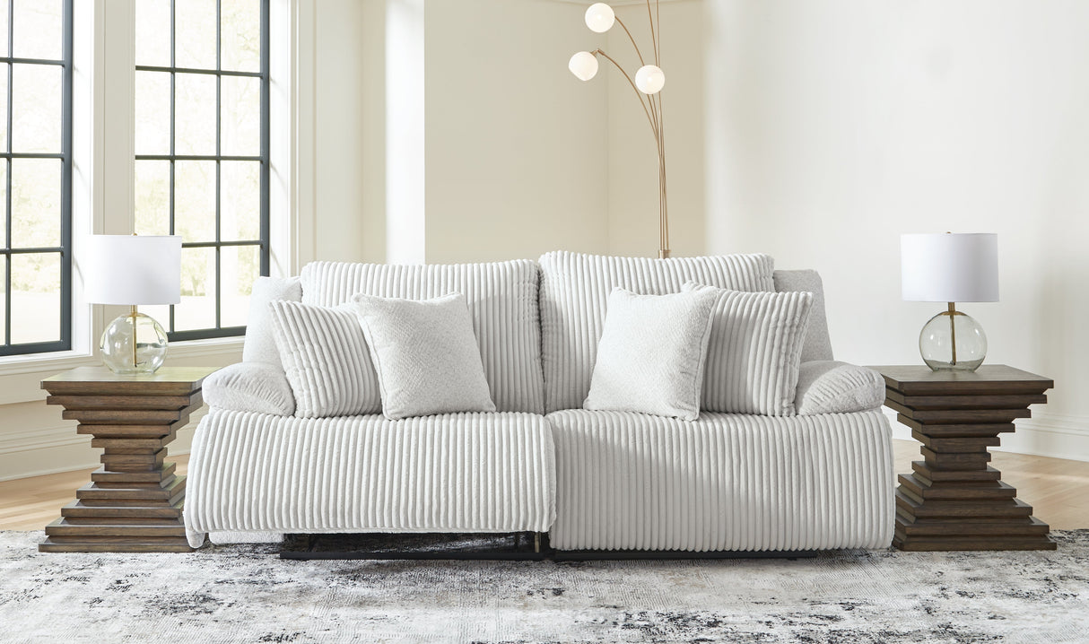 Top Tier Alloy 2-Piece Manual Reclining Modular Loveseat by Ashley at Eve Furniture