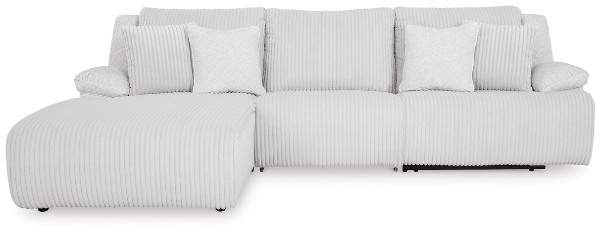 Top Tier Alloy 3-Piece LAF Chaise Reclining Sectional by Ashley at Eve Furniture