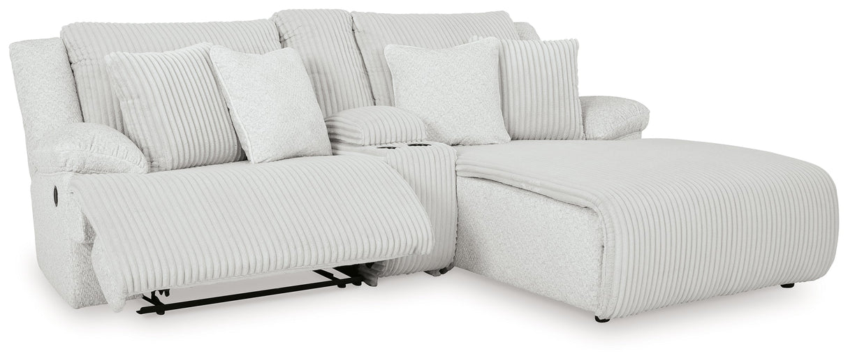 Top Tier Alloy 3-Piece Reclining Sectional with RAF Chaise by Ashley at Eve Furniture