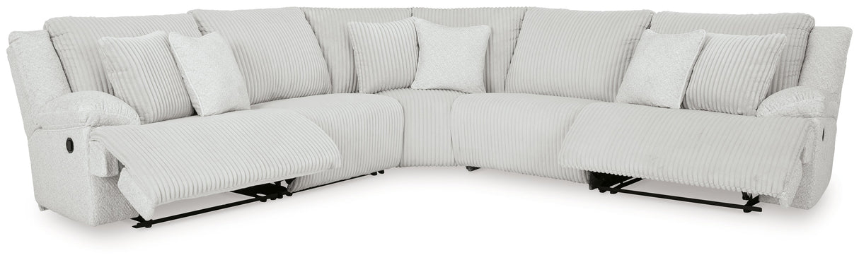 Top Tier Alloy 5-Piece Manual Reclining Modular Sectional by Ashley at Eve Furniture