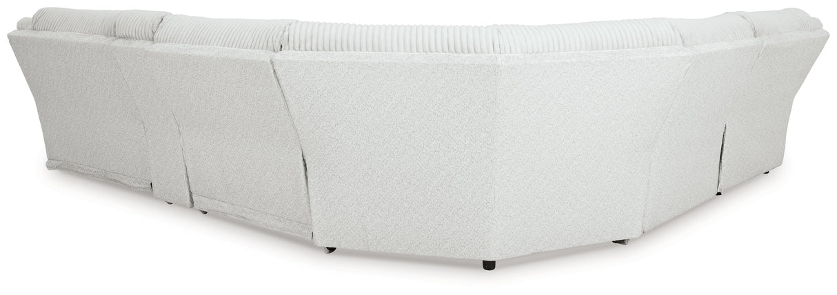 Top Tier Alloy 6-Piece Manual Reclining Modular Sectional with LAF Chaise and Console by Ashley at Eve Furniture