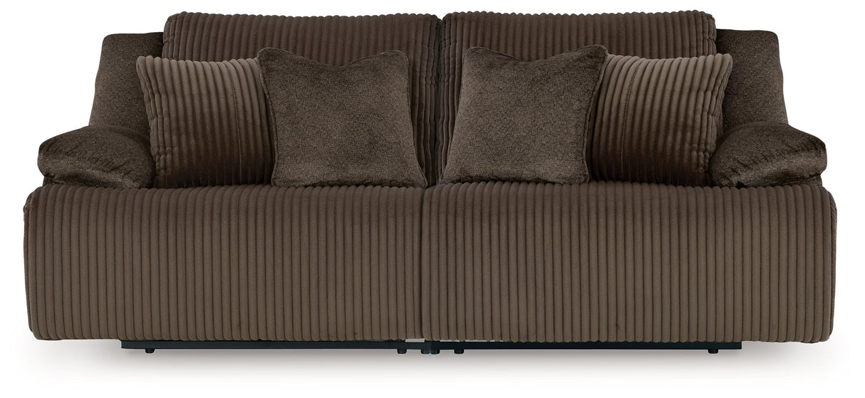 Top Tier Chocolate 2-Piece Manual Reclining Modular Loveseat by Ashley at Eve Furniture