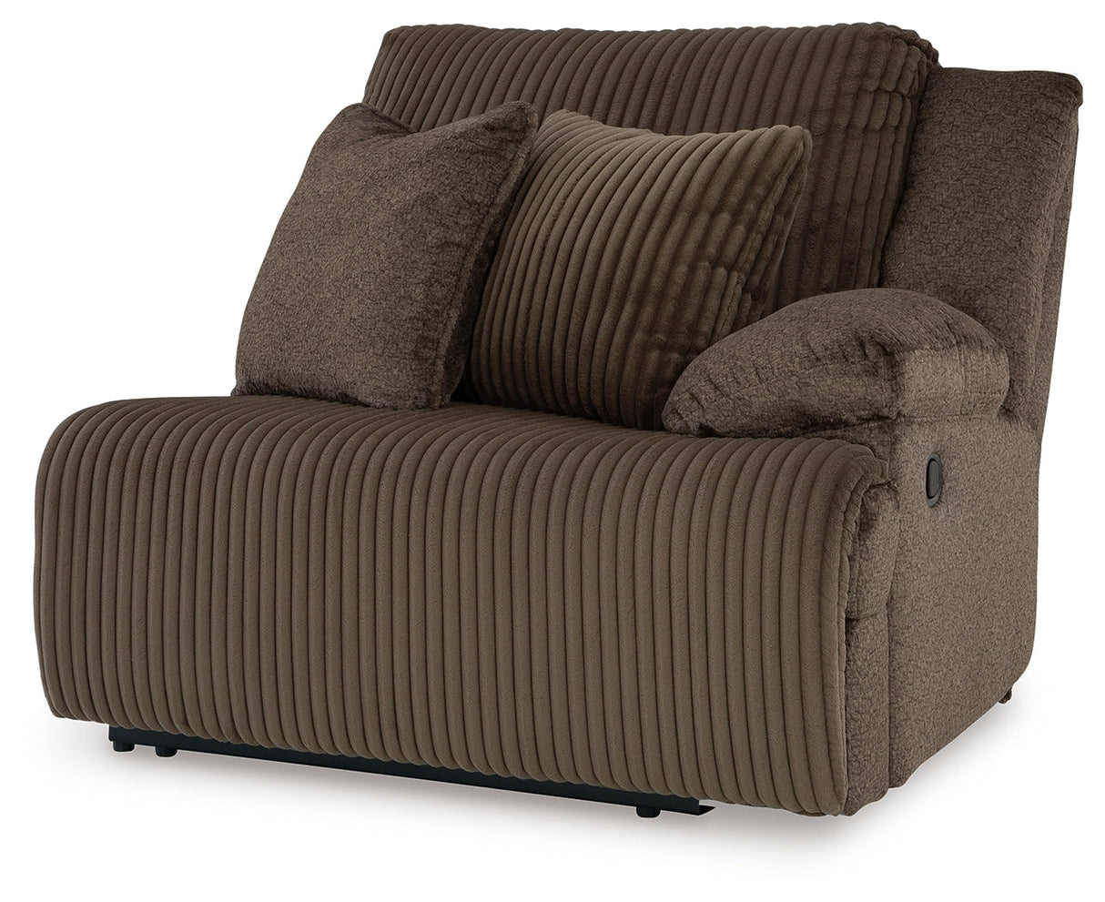 Top Tier Chocolate 4-Piece LAF Chaise Reclining Sectional by Ashley at Eve Furniture