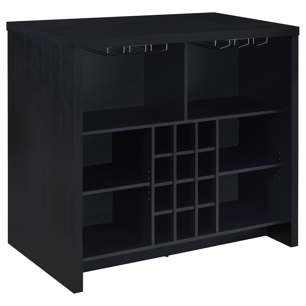 Topanga Black Engineered Wood Freestanding Home Bar by Coaster at Eve Furniture