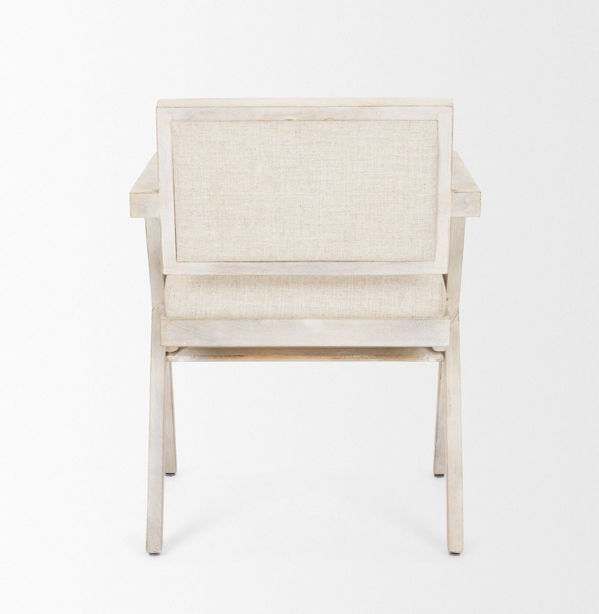 Topanga I Cream Fabric Wrap Blonde Wooden Frame Dining Chair by Mercana at Eve Furniture