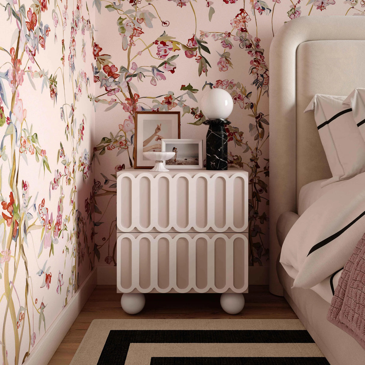 Tori Motif 2-Drawer Nightstand by TOV Furniture at Eve Furniture