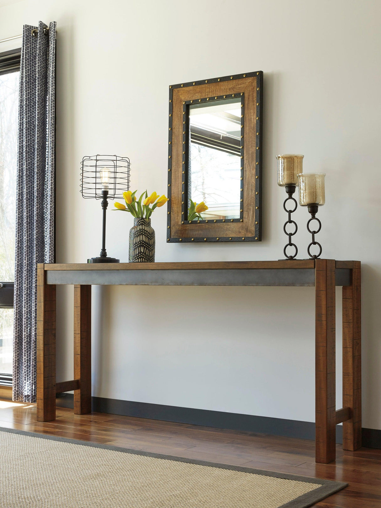 Torjin Brown and Gray Counter Height Set by Ashley at Eve Furniture