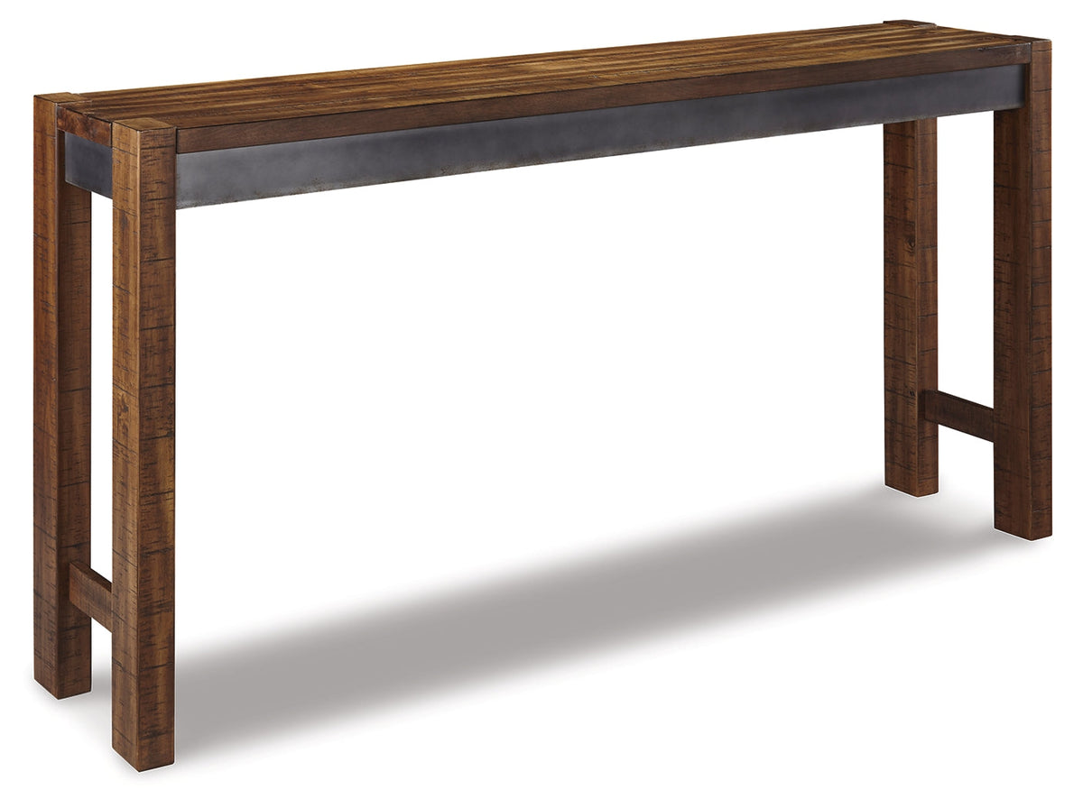 Torjin Brown/Gray Counter Height Dining Table with 4 Barstools by Ashley at Eve Furniture