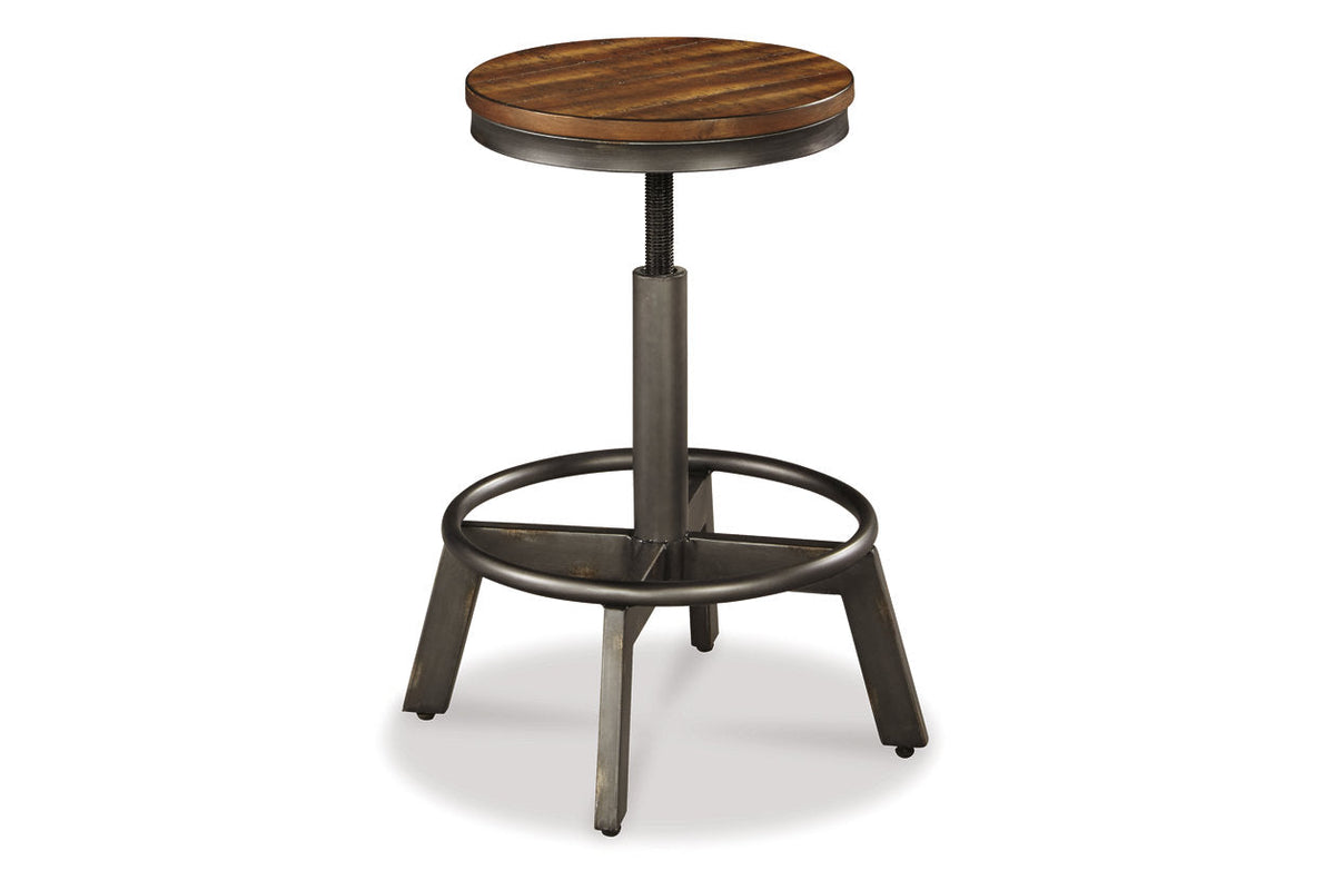 Torjin Brown/Gray Counter Height Dining Table with 4 Barstools by Ashley at Eve Furniture