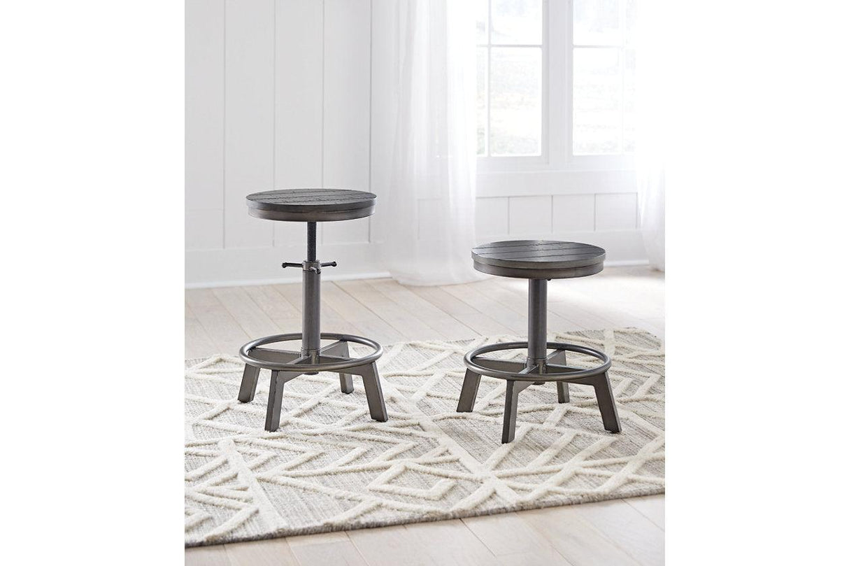 Torjin Gray Counter Height Stool, Set of 2 by Ashley at Eve Furniture