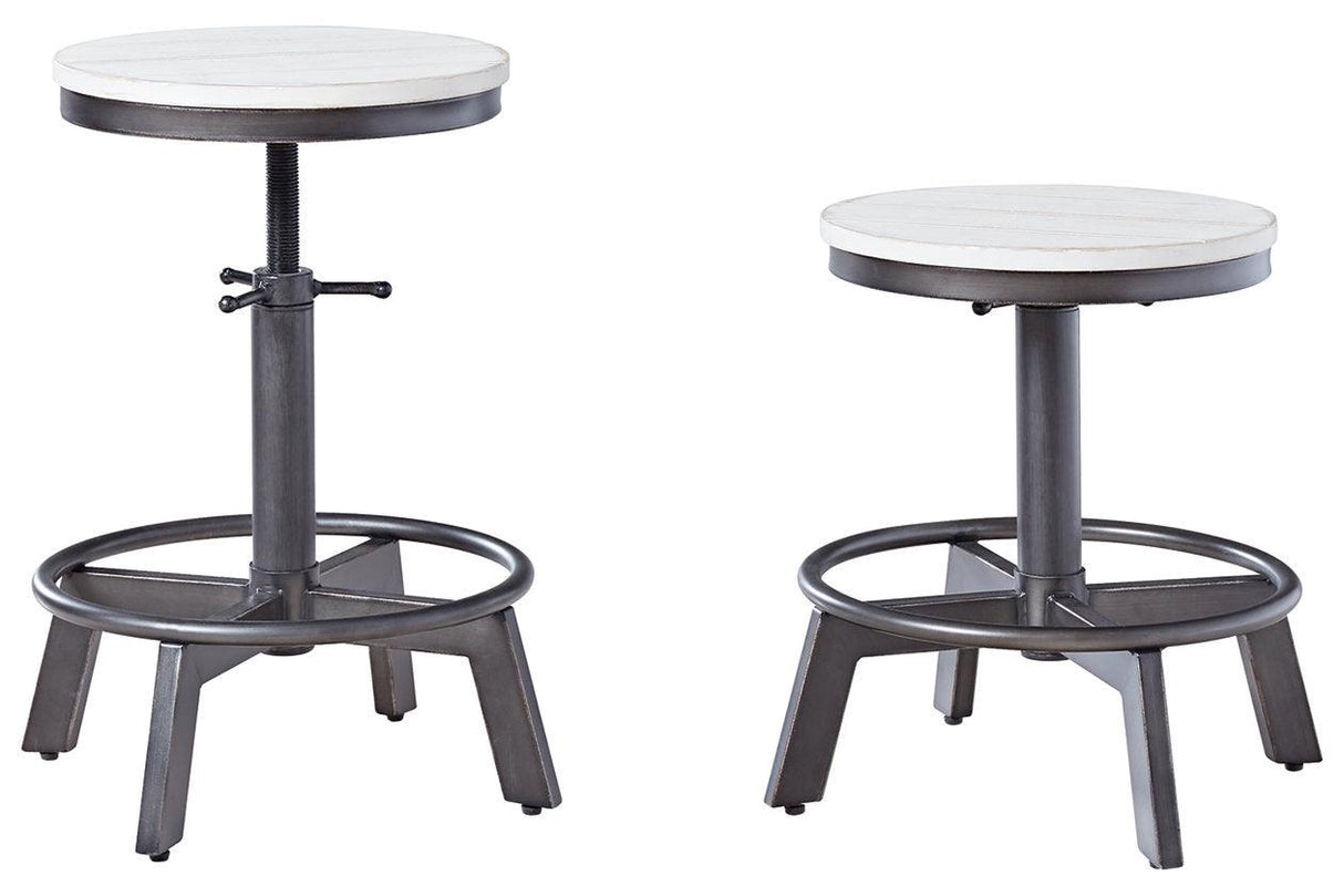 Torjin Vintage White Counter Height Stool, Set of 2 by Ashley at Eve Furniture