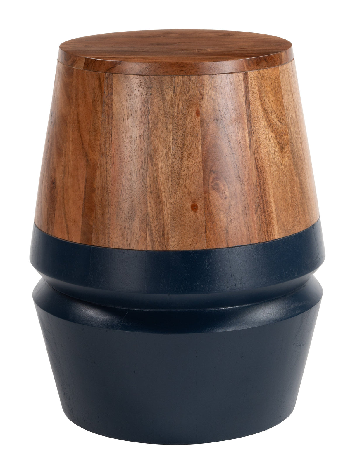 Tornos Walnut & Deep Blue Side Table by Zuomod at Eve Furniture