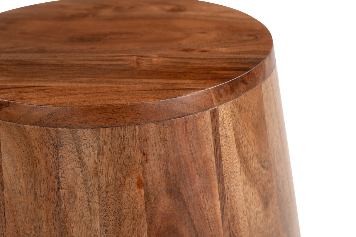 Tornos Walnut & Deep Blue Side Table by Zuomod at Eve Furniture