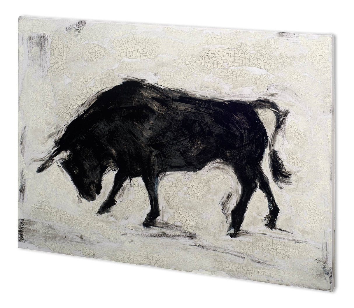 Toro I by Ethan Harper a Hand Embellished Textured Canvas by Mercana at Eve Furniture